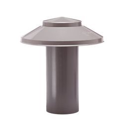 PVC ONTLUCHTINGSKAP ENKELW GRIJS 160MM ZONDER PL