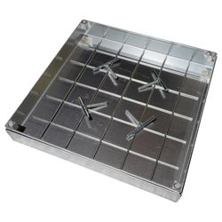 ALU KLINKERDEKSEL 60X 60CM/ 8CM+ 4 SLEUTELS