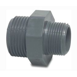 PVC DRUK DRAAD VERLOOPNIPPEL BU 4/4''-3/4'' PN10