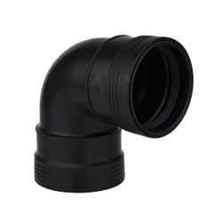 PP SANITAIR ZW BOCHT 75MM 90° MOF/MOF RINGMOF