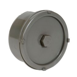 PVC SCHROEFDEKSEL BENOR GRIJS 250MM (IN DE MOF)