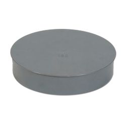 PVC RIOOL STOP 125MM GRIJS (IN DE MOF)