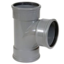 PVC T-STUK 88° GRIJS BENOR 160MM 3XMOF SN8